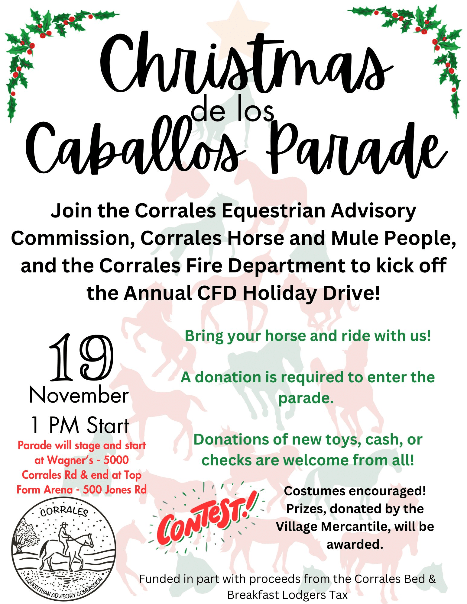 Christmas de los Caballos Parade to kick off Corrales FD holiday drive