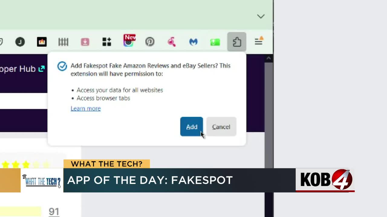 When you're shopping online, product reviews are helpful but so many are fake, which is where something like "Fakespot" can help.