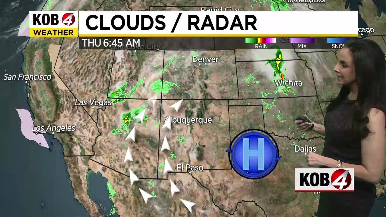 High-pressure ridge to flow showers into New Mexico again