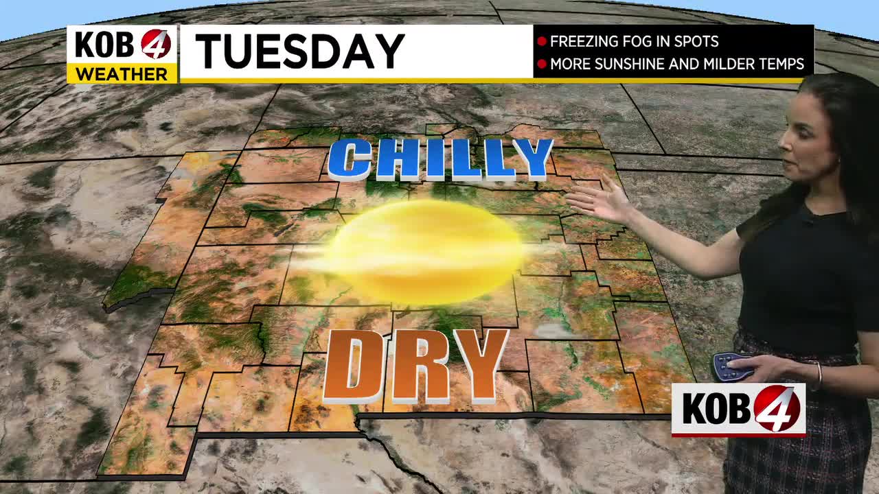 Brief warming trend begins Tuesday in New Mexico